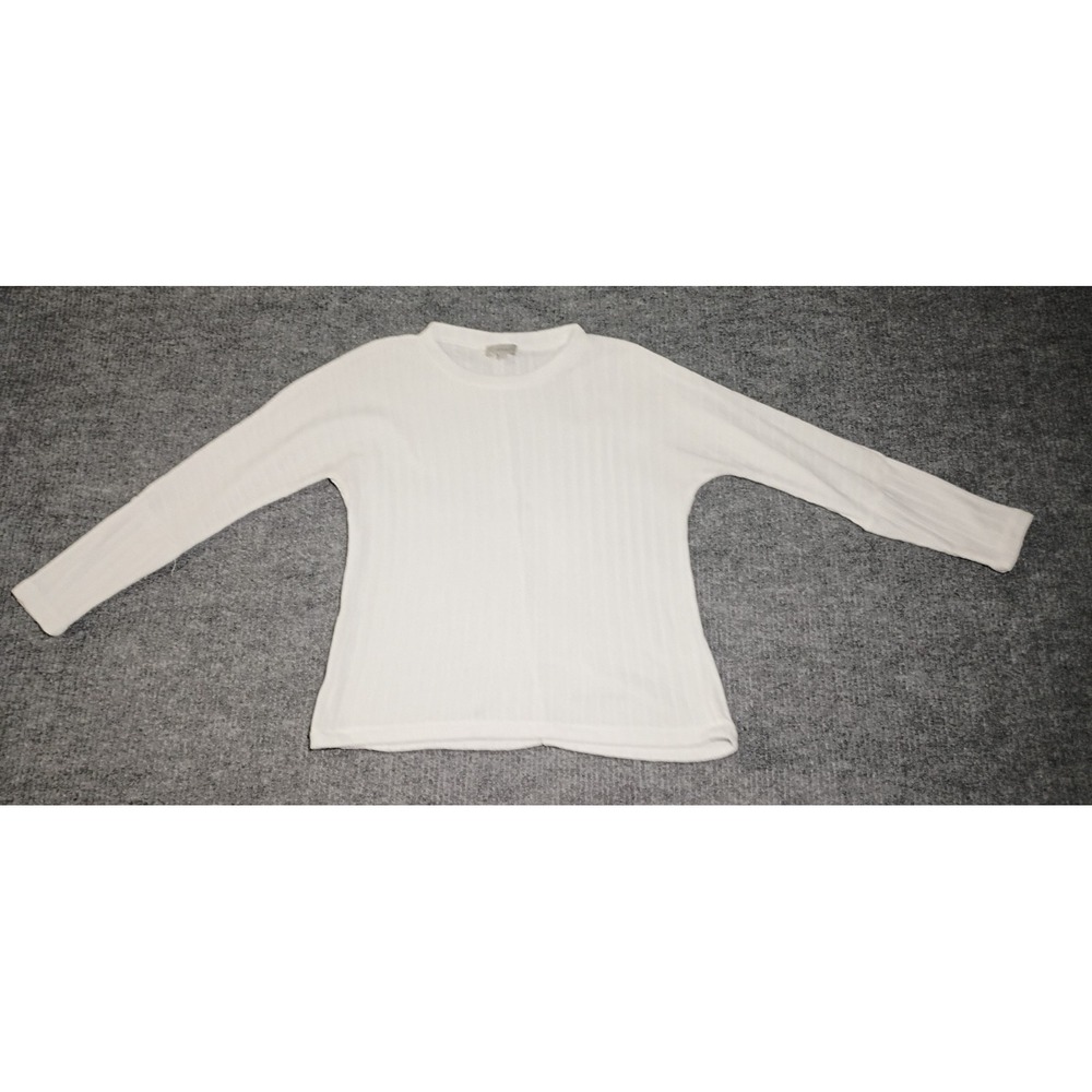 Chenault Women's White Crew Neck Sweater Size Small